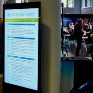 Programmdisplay am Eingang